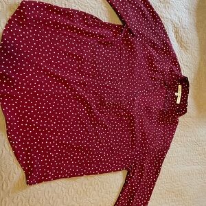 Polka Dot 3/4 Sleeve Blouse